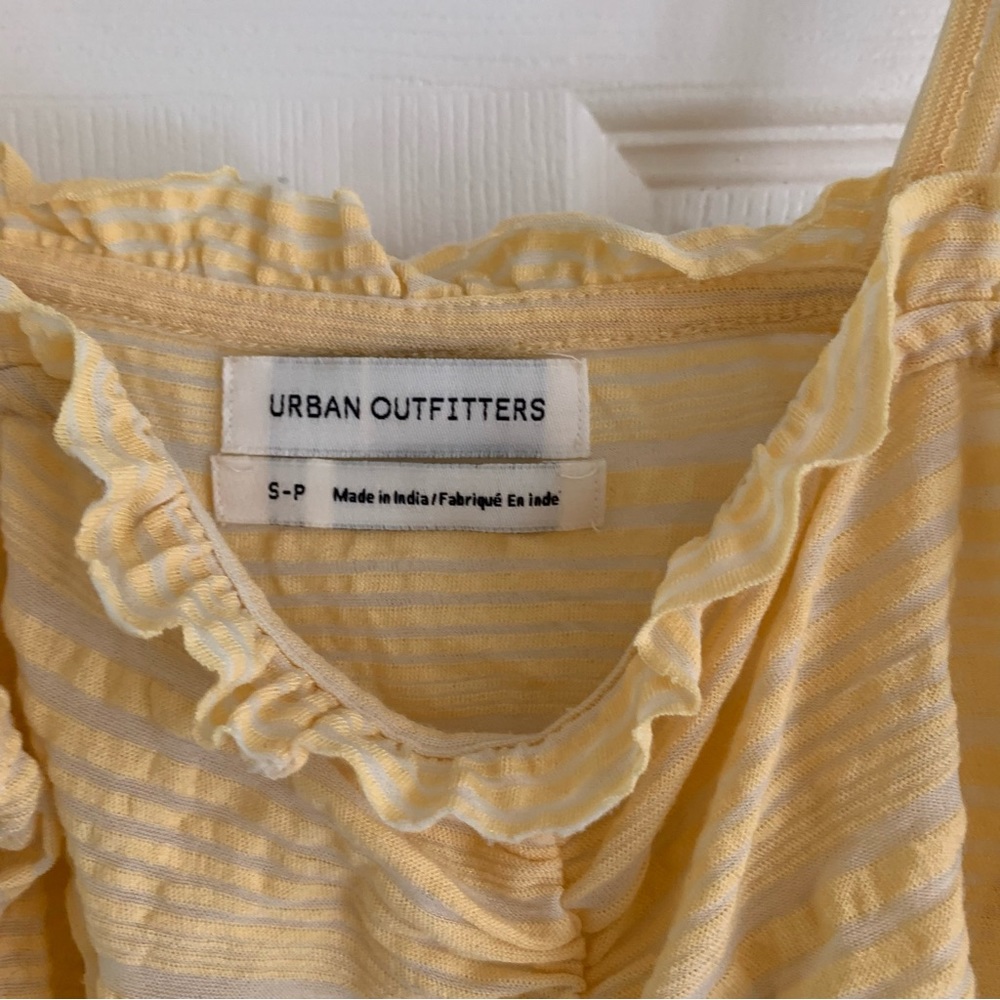Urban outfitters yellow stripe tank top size small - Picture 2 of 2